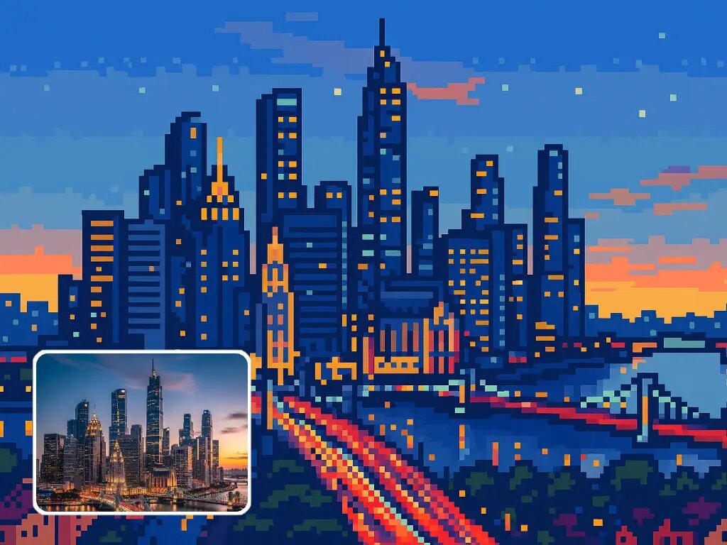 Pixel Art (8-bit) AI Photo Effect - Transform Photos | PhotoToCartoon
